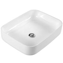 Cuba Pia de Apoio Retangular para Banheiro/Lavabo 50x39cm Cannes Zagonel Louças - Sem Deck - Branco Cuba Pia de Apoio Retangular para Banheiro/Lavabo 50x39cm Cannes Zagonel Louças - Sem Deck - Branco