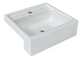Cuba/ Pia De Apoio Semi-encaixe Ge11 Retangular 41 Cm Branco