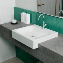Cuba /pia De Apoio Semi-encaixe Nice Retangular 44 Cm Branco