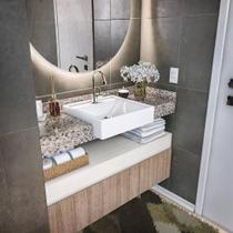 Cuba / Pia De Apoio Semi-encaixe Rv12 Retangular 40cm Branco