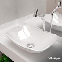 Cuba Pia de Apoio Sobrepor Abaulada 45x31 Branca Banheiro Lavabo Beltempo BT3003 Cuba Pia de Apoio Sobrepor Abaulada 45x31 Branca Banheiro Lavabo Beltempo BT3003