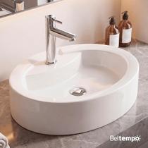 Cuba Pia de Apoio Sobrepor Oval 44x34 Branca Banheiro Lavabo Beltempo BT2074 Cuba Pia de Apoio Sobrepor Oval 44x34 Branca Banheiro Lavabo Beltempo BT2074