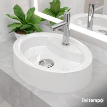 Cuba Pia de Apoio Sobrepor Oval 44x34 Branca Banheiro Lavabo Beltempo BT2074 Cuba Pia de Apoio Sobrepor Oval 44x34 Branca Banheiro Lavabo Beltempo BT2074
