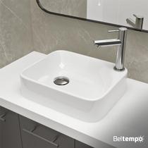 Cuba Pia de Apoio Sobrepor Retangular 36x28 Branca Banheiro Lavabo Beltempo BT2020