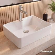 Cuba Pia de Apoio Sobrepor Retangular 42x31 Branca Banheiro Lavabo Beltempo BT2318 Cuba Pia de Apoio Sobrepor Retangular 42x31 Branca Banheiro Lavabo Beltempo BT2318