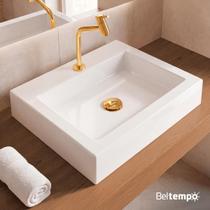 Cuba Pia de Apoio Sobrepor Retangular 47x37 Banheiro Lavabo Beltempo BT2727