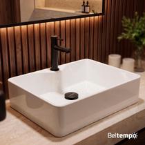 Cuba Pia de Apoio Sobrepor Retangular 48x37 Branca Banheiro Lavabo Beltempo BT2317 Cuba Pia de Apoio Sobrepor Retangular 48x37 Branca Banheiro Lavabo Beltempo BT2317