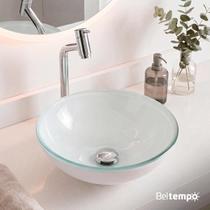 Cuba Pia de Apoio Sobrepor Vidro Redonda 29cm Banheiro Lavabo Beltempo BT4030