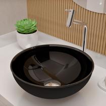 Cuba Pia De Apoio Vidro Redonda 29cm Para Banheiro Lavabo Cristal Beltempo