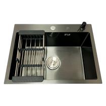 Cuba Pia De Cozinha Premium Em Aço Inox 304 Preto 60x45cm - DECORPLACE