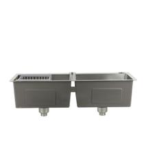 Cuba Pia Dupla Gourmet Aço Inox 304 Nano Silver Guimmis.casa