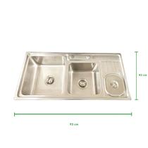 Cuba Pia Dupla Pro Inox 304 e Torneira Vision Cromada Cuba Pia Dupla Pro Inox 304 e Torneira Vision Cromada