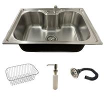 Cuba Pia Gourmet Aço Inox Escovado 60x42 C/ Acessórios Cuba Pia Gourmet Aço Inox Escovado 60x42 C/ Acessórios