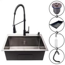 Cuba Pia Gourmet Cozinha Quadrada Aço Inox com Torneira Cozinha Gourmet Bancada Monocomando Cuba Pia Gourmet Cozinha Quadrada Aço Inox com Torneira Cozinha Gourmet Bancada Monocomando