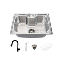 Cuba Pia Gourmet Em Aço Inox 304 e Torneira Clean Preta