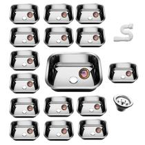 Cuba Pia Inox 40x34x14 430 American 15 Unidades Com Valvulas