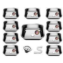 Cuba Pia Inox 40x34x14 430 American Steel 10 Unidades