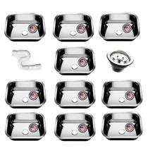 Cuba Pia Inox 40x34x17 430 American Steel 10 Unidades