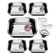 Cuba Pia Inox 40x34x17 430 American Steel 5 Unidades