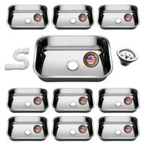 Cuba Pia Inox 47x30x14 430 American Steel 10 Unidades