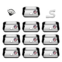 Cuba Pia Inox 47x30x17 430 American 10 Unidades Com Valvulas