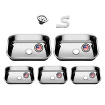 Cuba Pia Inox 47x30x17 430 American 5 Unidades Com Valvulas