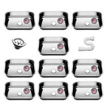 Cuba Pia Inox 47x30x17 430 American Steel 10 Unidades