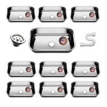 Cuba Pia Inox 56x34x14 430 American Steel 10 Unidades