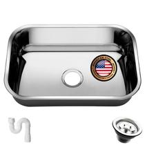 Cuba Pia Inox 56x34x14 - Aço 430 Válvula + Sifão American Steel