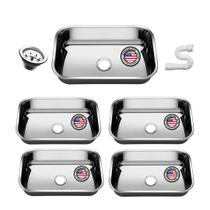 Cuba Pia Inox 56x34x17 430 American 5 Unidades Com Valvulas