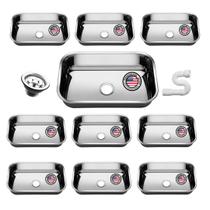 Cuba Pia Inox 56x34x17 430 American Steel 10 Unidades