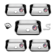 Cuba Pia Inox 56x34x17 430 American Steel 5 Unidades