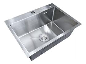 Cuba Pia Inox Quadrada Cozinha Gourmet 60cm Com Acessórios