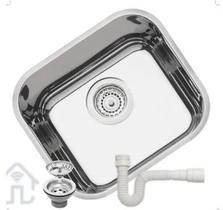 Cuba Pia Inox Tramontina Perfecta 40x34x14 Polida Brilho Ref: 94050/407 C/ Sifão e Válvula Cuba Pia Inox Tramontina Perfecta 40x34x14 Polida Brilho Ref: 94050/407 C/ Sifão e Válvula