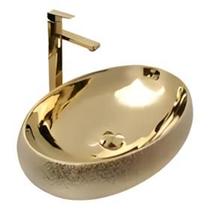 Cuba Pia Louça Cerâmica Apoio Banheiro 59x41cm Luxo Gold Cuba Pia Louça Cerâmica Apoio Banheiro 59x41cm Luxo Gold