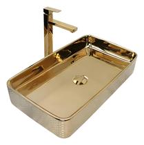 Cuba Pia Louça Cerâmica Apoio Banheiro 61x35cm Luxo Gold Cuba Pia Louça Cerâmica Apoio Banheiro 61x35cm Luxo Gold