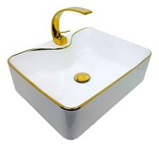 Cuba Pia Louça Cerâmica Banheiro De Sobrepor Dx Home