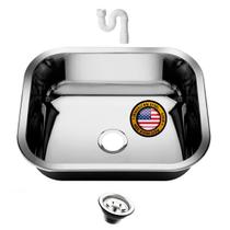 Cuba Pia N 0 Gold Cozinha Inox 304 40x34x17 + Válvula e Sifão