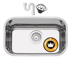 Cuba Pia Número 1 Cozinha Inox 304 American Steel 47x30x19 + Válvula e Sifão