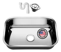 Cuba Pia Numero 2 Cozinha Inox 56x34x17 + Válvula + Sifão