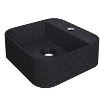 Cuba Pia Para Banheiro Quadrada 32cm Ágata C08 Preto Granit - Mpozenato