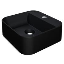 Cuba Pia Para Banheiro Quadrada 32cm Ágata C08 Preto - Mpozenato