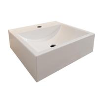 Cuba Pia para Banheiro Quadrada Roma Branco Brilho Cuba Pia para Banheiro Quadrada Roma Branco Brilho