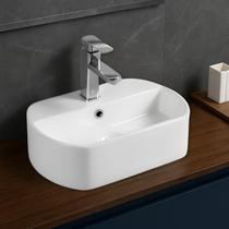 CUBA PIA SALERNO DE APOIO BANHEIRO LAVABO COM MESA E LADRÃO 440x300x130 MM BRANCA