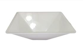 Cuba Plástica Branca Quadrada de Sobrepor (apoio)