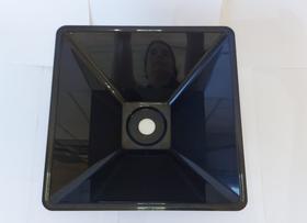 Cuba Plástica Quadrada de Sobrepor (apoio) - PRETA