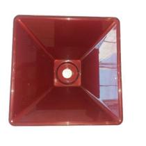 Cuba Plástica Quadrada De Sobrepor (Apoio) - Vermelha