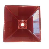 Cuba Plástica Quadrada De Sobrepor (Apoio) - Vermelha