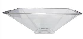 Cuba Plástica Transparente Quadrada de Sobrepor (apoio)