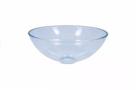 Cuba Plástica Transparente Redonda De Sobrepor Para Banheiro